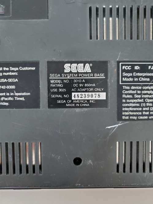 SEGA Master System (Model 3010-A)