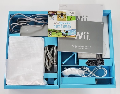 Nintendo Wii White + Wii Sports (Model RVL-001 USA) (CIB)