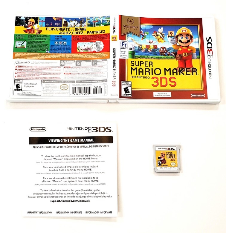 Super Mario Maker 3DS (Nintendo Selects) (CIB)