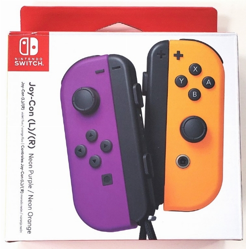Nintendo Switch - Neon Purple & Neon Orange Joy-Con (CIB)