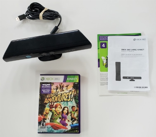 XBOX 360 (250GB) Slim Black (Kinect Adventures Bundle) (CIB)