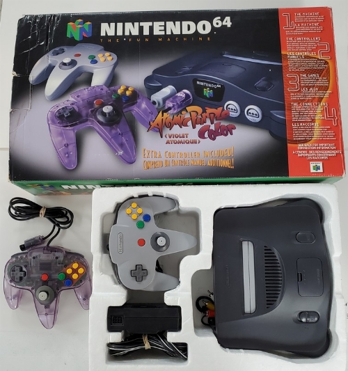 Nintendo 64 Charcoal w/ Atomic Purple Controller Bundle (CB)