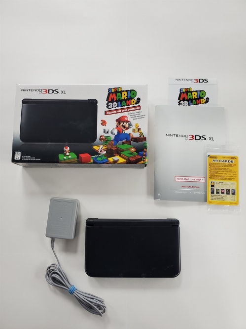 Nintendo 3DS XL Black Super Mario 3D Land Bundle (Missing Insert Cardboard) (CIB)
