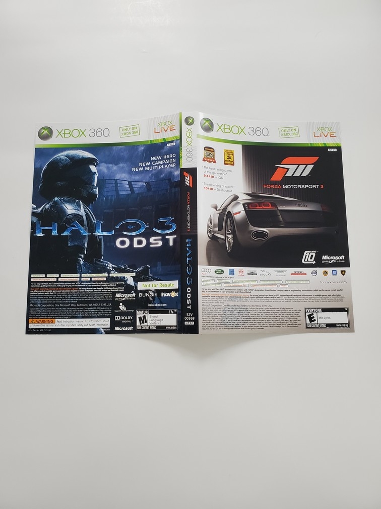 Forza: Motorsport 3 & Halo 3: ODST (Combo) (B)