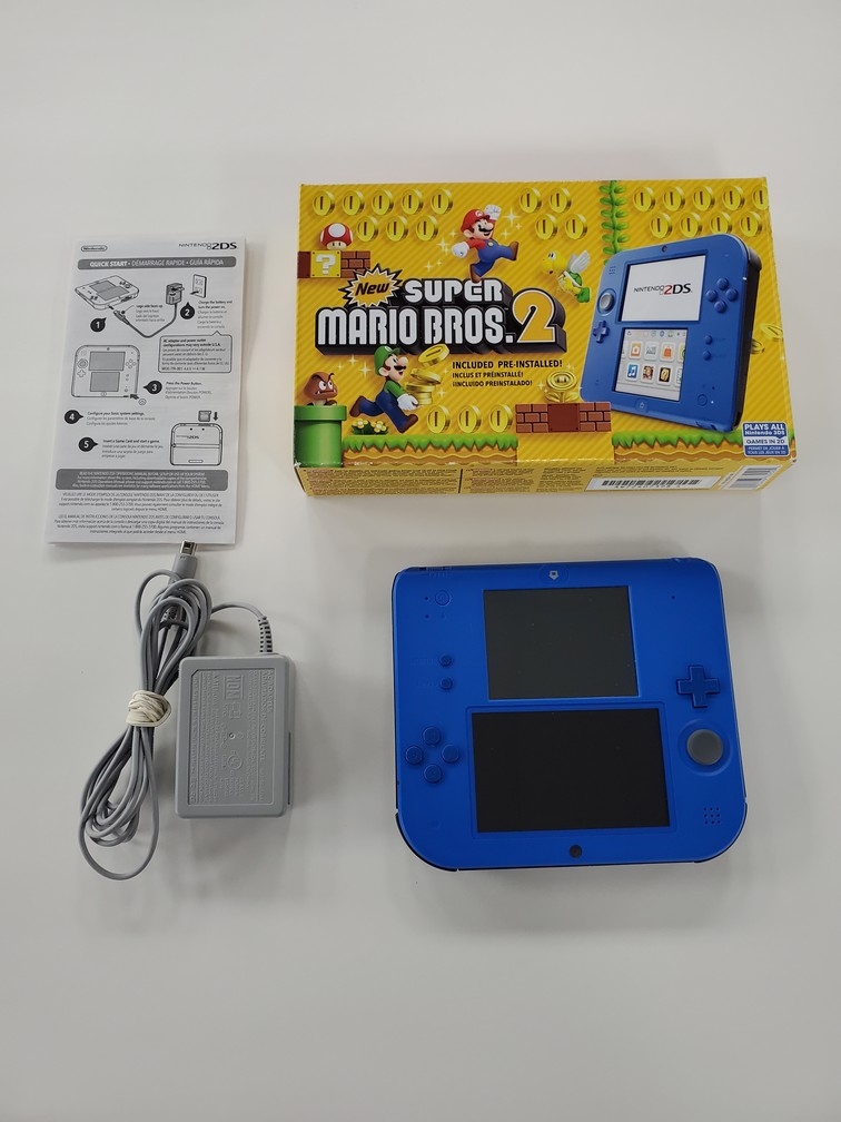 Nintendo 2DS Electric Blue New Super Mario Bros. 2 Bundle (CIB)