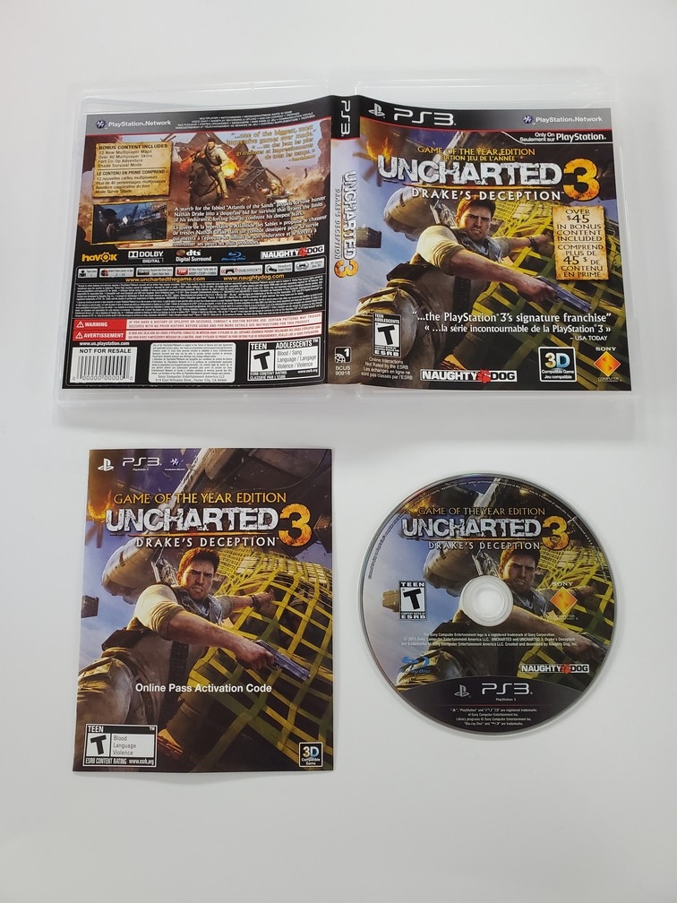 Uncharted 3: Drake's Deception [Game of the Year Edition] (CIB)