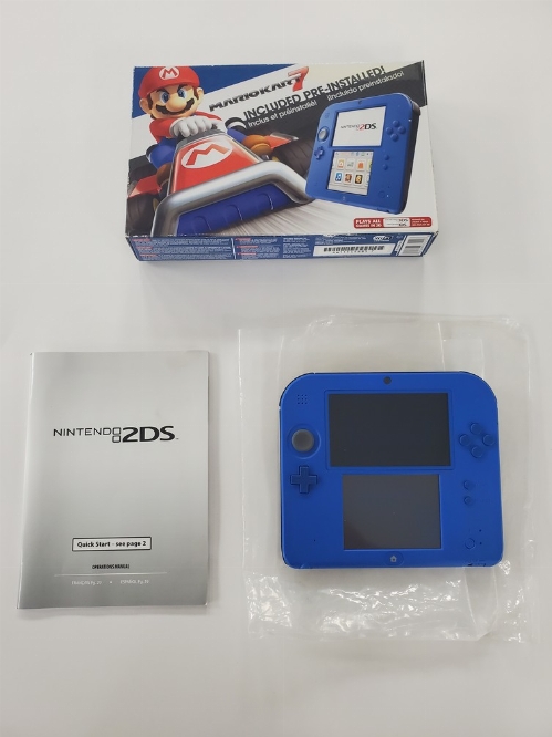 Nintendo 2DS Electric Blue/Black (Mario Kart 7 Bundle) (CIB)