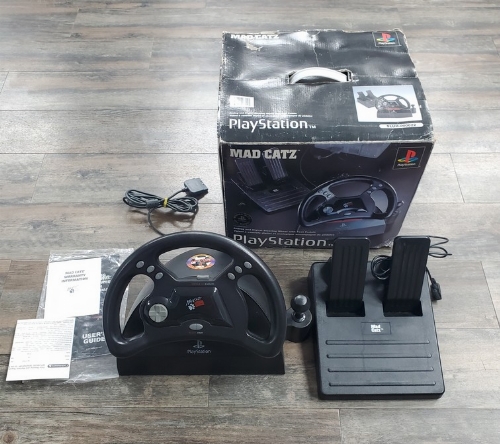 MadCatz Playstation Driving Wheel (Model SLUH-000022) (CIB)