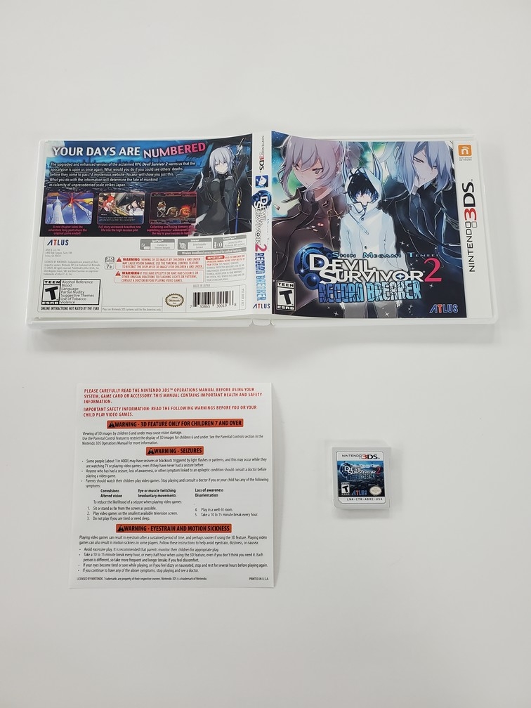 Shin Megami Tensei Devil Survivor 2 Record Breaker Cib 