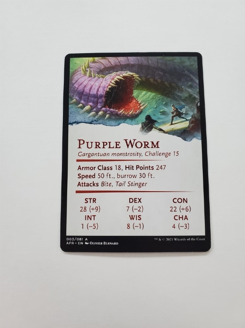 Purple Worm - Art Card