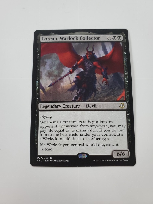 Lorcan, Warlock Collector