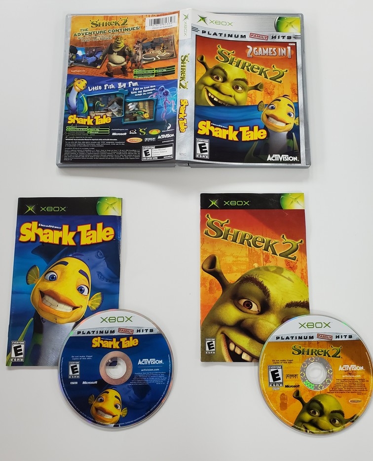 Shrek 2 & Shark Tale: 2 Games in 1 (Platinum Hits) (CIB)