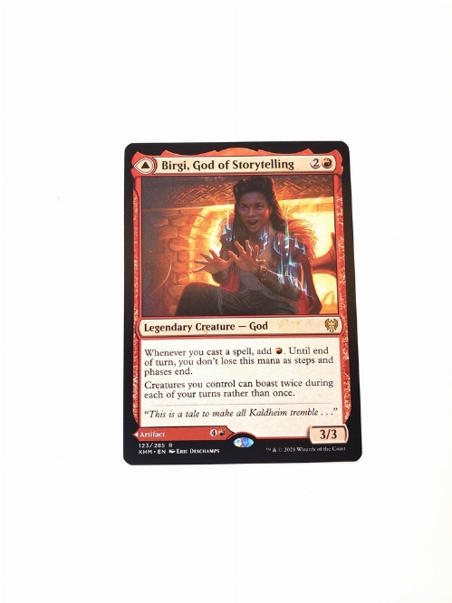 Birgi, God of Storytelling // Harnfel, Horn of Bounty