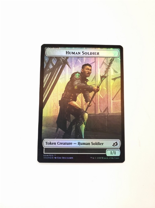 Feather // Human Soldier (004) - Double-Sided Token (Foil)