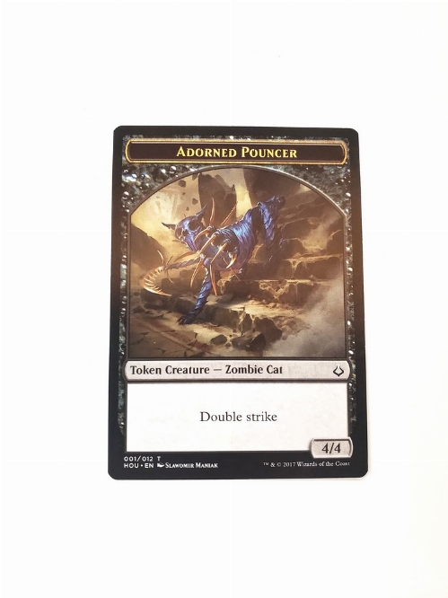 Adorned Pouncer // Warrior - Double-Sided Token