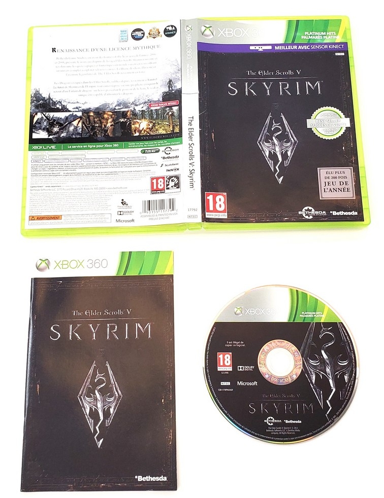 Elder Scrolls V: Skyrim, The (Platinum Hits) (Version Francaise) (CIB)