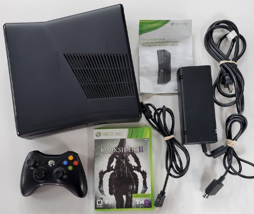 Xbox 360 (250GB) Slim Black (Darksiders & Batman: City Bundle) (CIB)