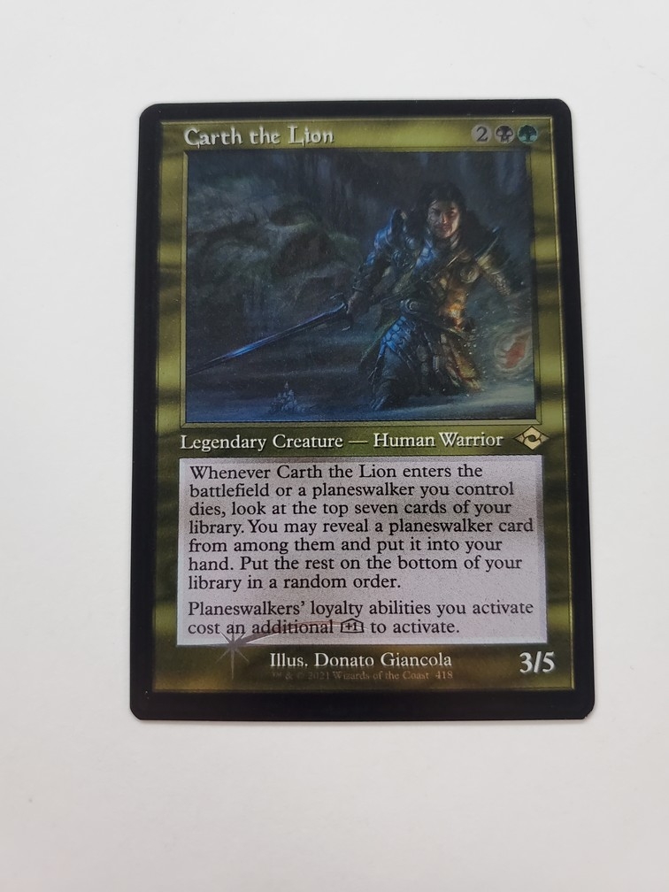 Carth the Lion - Retro Frame (Etched Foil)