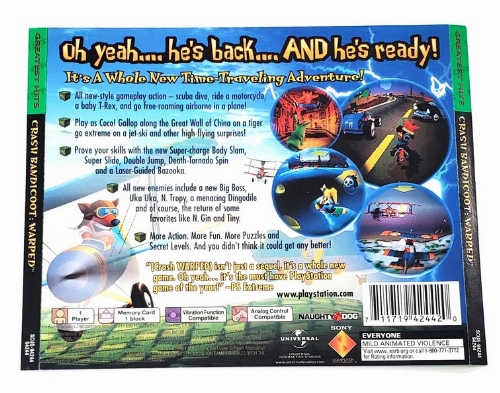 Crash Bandicoot 3: Warped (Greatest Hits) (B)