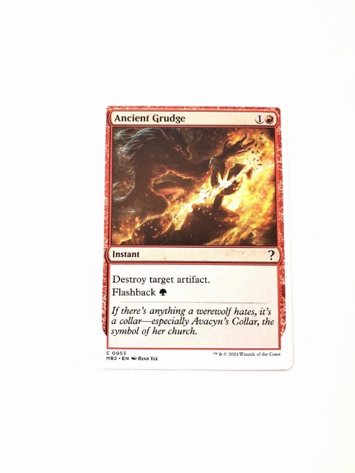 Ancient Grudge (White Border)