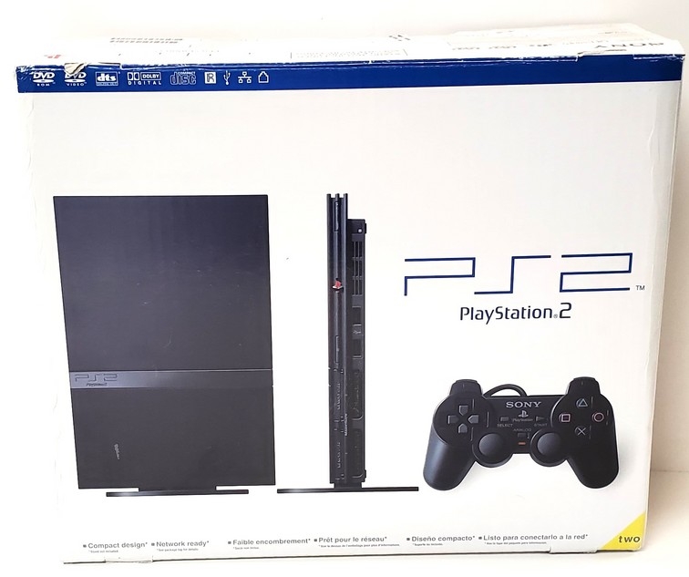 Playstation 2 Slim Black (Model SCPH-70011) (CIB)