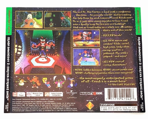 Crash Bandicoot 2: Cortex Strikes Back (Greatest Hits) (B)