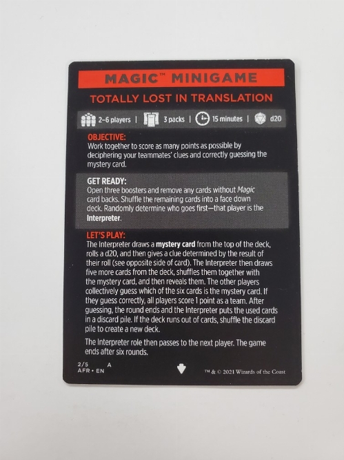 Magic Minigame: Totally Lost in Translation