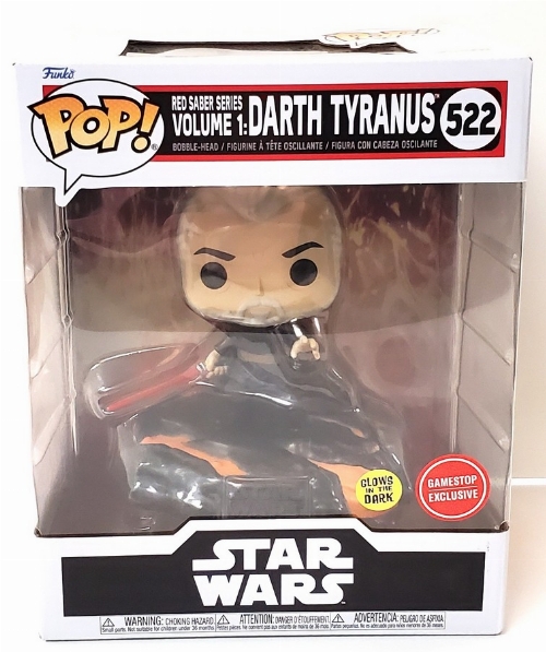 Star Wars - Red Saber Series Volume 1: Darth Tyranus (Glows in the Dark GameStop Exclusive) #522 (NEW)