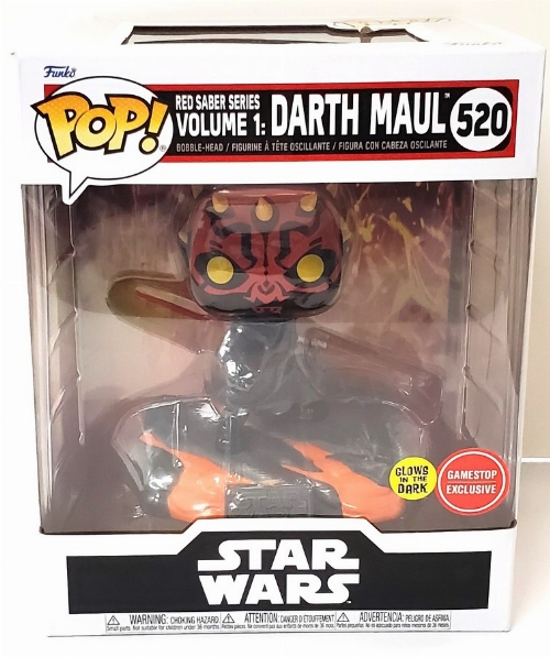 Star Wars - Red Saber Series Volume 1: Darth Maul (Glows in the Dark GameStop Exclusive) #520 (NEW)