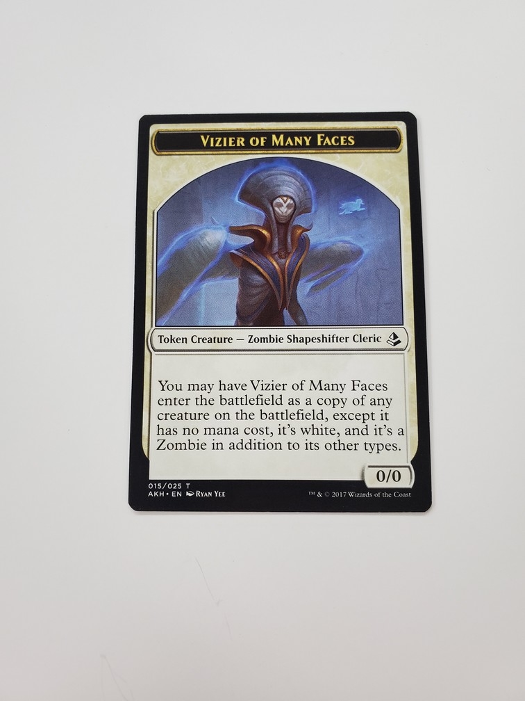 Vizier of Many Faces // Zombie - Double-Sided Token