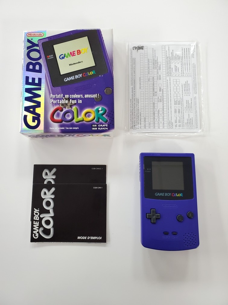 Game Boy Color Grape (Model CGB-001) (CIB)