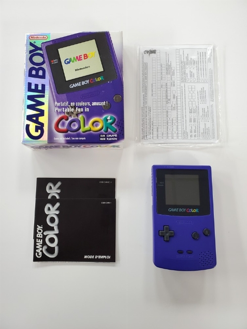 Game Boy Color Grape (Model CGB-001) (CIB)