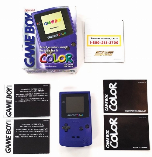 Game Boy Color Grape (Model CGB-001) (CIB)