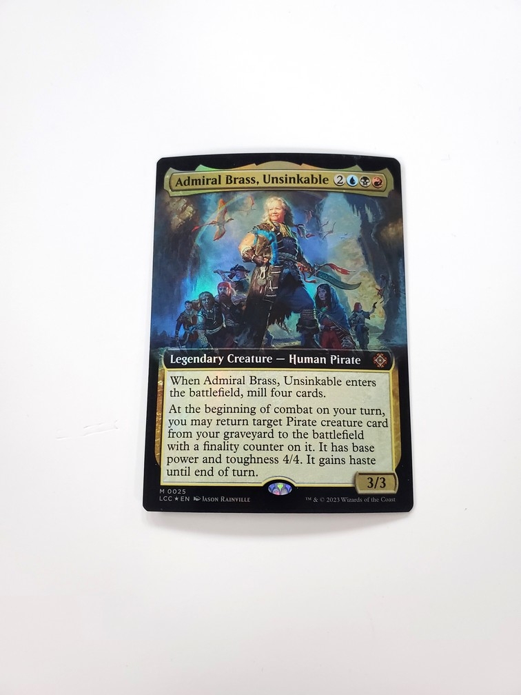 Admiral Brass, Unsinkable (Extended Art) (Foil)