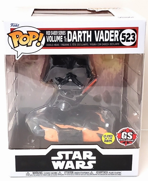 Star Wars - Red Saber Series Volume 1: Darth Vader (Glows in the Dark GameStop Exclusive) #523 (NEW)