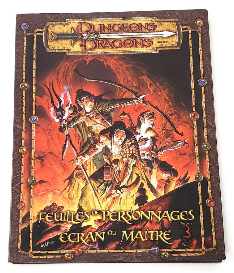 Dungeons & Dragons: Feuilles de Personnages & Écran du Maître (3ième Édition) (Francais)