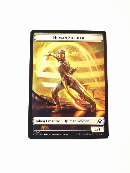 Human Soldier // Lander (0007) - Doubled-Sided Token
