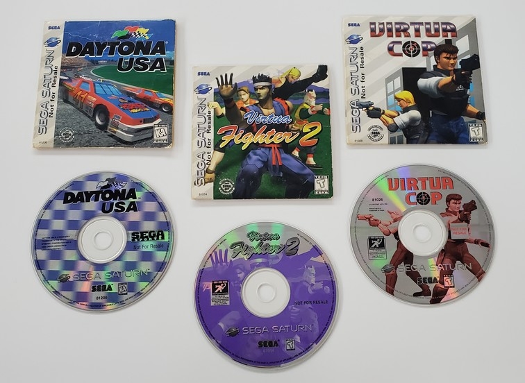 Virtua Fighter 2 - Virtua Cop - Daytona USA [Not For Resale Pack] (CIB)