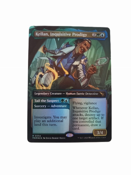 Kellan, Inquisitive Prodigy // Tail the Suspect (Borderless) (Foil)