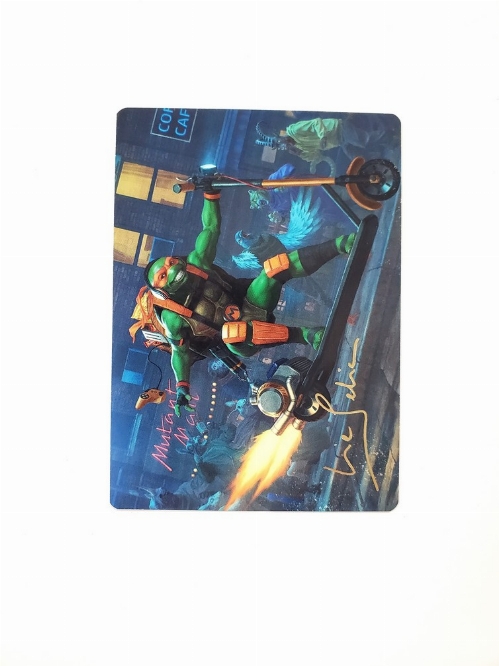 Michelangelo, On the Scene - Art Card (Gold-Stamped Signature)