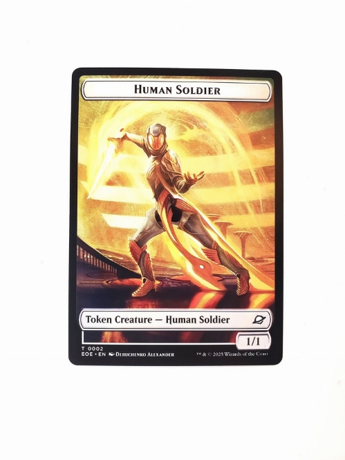 Human Soldier // Lander (0008) - Doubled-Sided Token