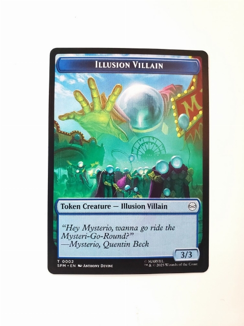 Spider // Illusion Villain - Double-Sided Token