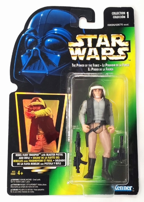 Star Wars: The Power of the Force - Rebel Fleet Trooper with Blaster & Rifle (NEW)