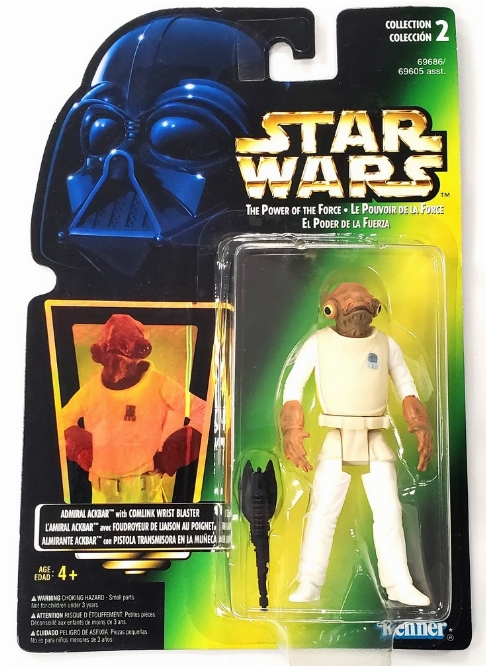 Star Wars: The Power of the Force - Admiral Ackbar with Comlink Wrist Blaster (NEW)