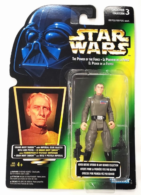 Star Wars: The Power of the Force - Grand Moff Tarkin with Imperial Issue Blaster Rifle & Pistol (NEW)