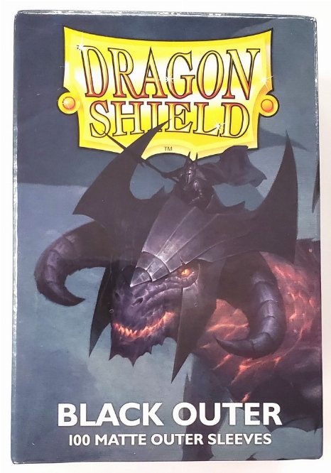 Dragon Shield: Black Outer Matte Outer Sleeves - Standard Size (NEW)