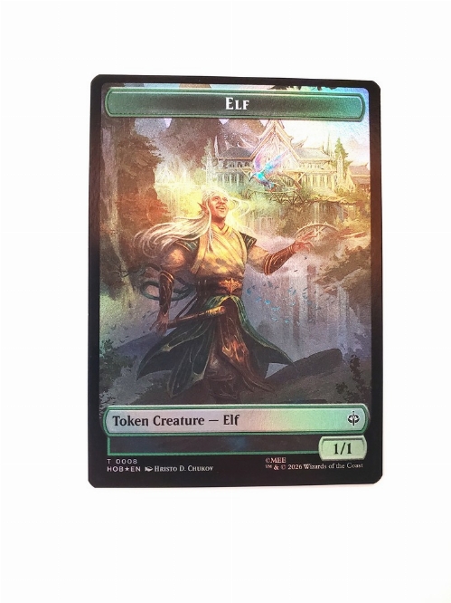 Elf // Treasure (0013) - Double-Sided Token (Foil)