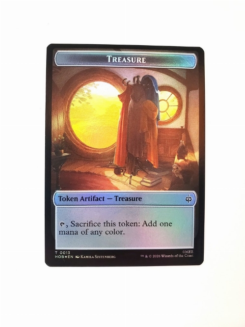 Elf // Treasure (0013) - Double-Sided Token (Foil)