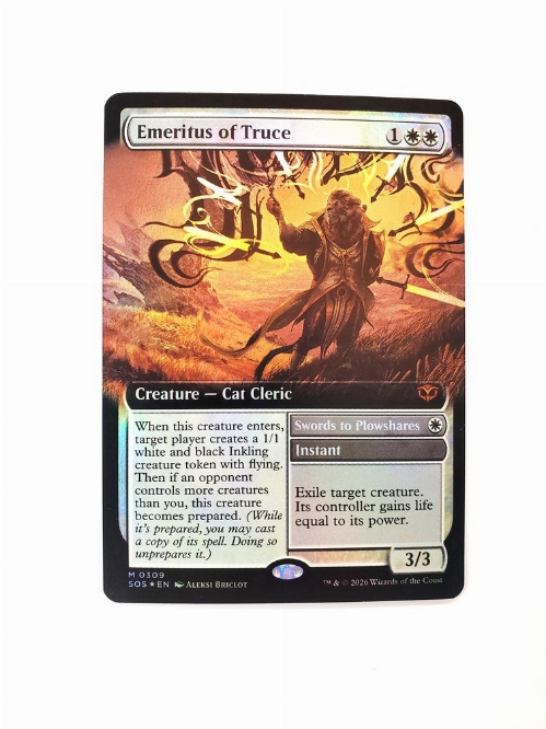 Emeritus of Truce // Swords to Plowshares (Extended Art) (Foil)